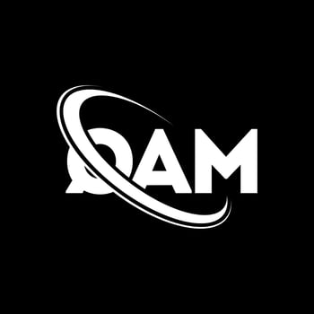 QAM logo. QAM letter. QAM letter logo design. Initials QAM logo linked with circle and uppercase monogram logo. QAM typography for technology, business and real estate brand. vector