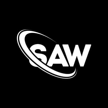 SAW logo. SAW letter. SAW letter logo design. Initials SAW logo linked with circle and uppercase monogram logo. SAW typography for technology, business and real estate brand. vector