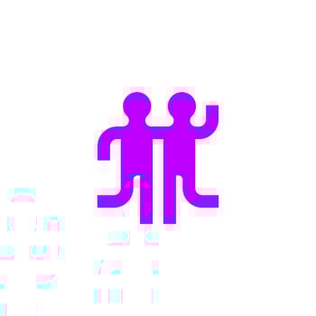 happy people teamwork and community icon logo design vector template