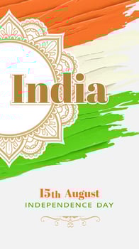 India Independence Day card. August 15 vector