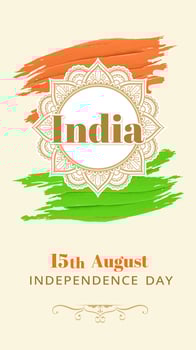 India Independence Day card. August 15 vector