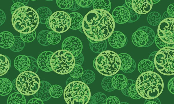 Dark green vector template with square.