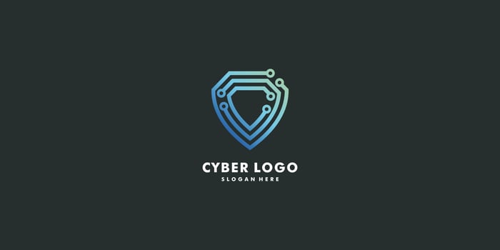 shield security logo design vector