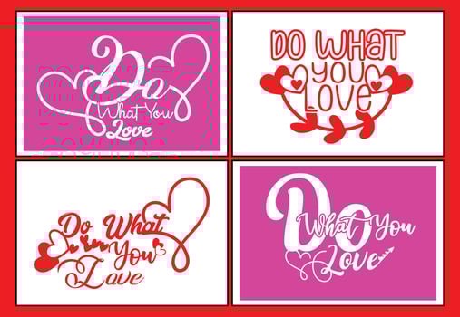 Do what you love letter logo, sticker and t shirt design template vector