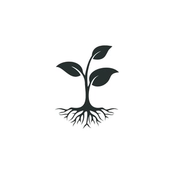 Leaf nature icon, plant growing agriculture logo symbol design illustration vector