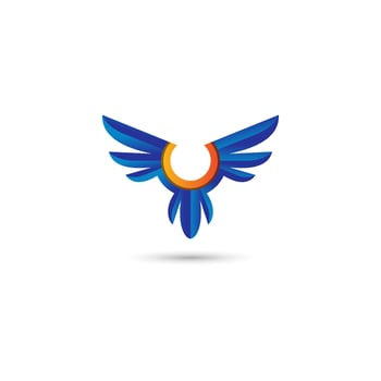 Eagle wings logo. Eagle wings vector design illustration. Eagle wings logo simple sign.