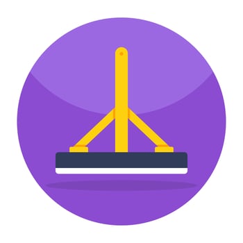 Editable design icon of plunger vector