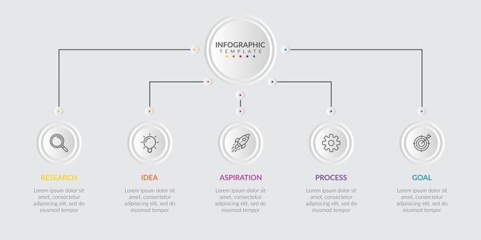Business infographic. Infographic elements template. Vector illustration. Abstract elements of graph. Simple. Modern. Diagram with steps, options, parts or process. Creative concept for infographic.
