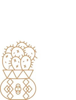 Flower in The Pot Outline vector