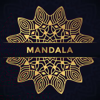 Luxury golden mandala design background illustration Premium Vector