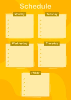 Daily and weekly planner with Banana vector