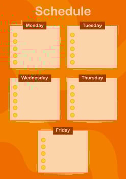 Daily and weekly planner with Sun vector