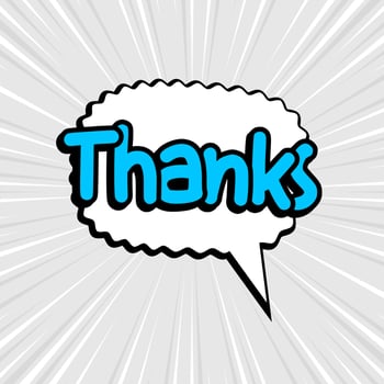 Comic speech bubbles isolated with text THANKS vector