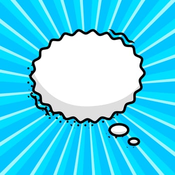 Hand drawn speech bubbles isolated vector