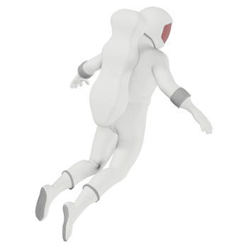 astronaut space drift astronomy 3d illustration png