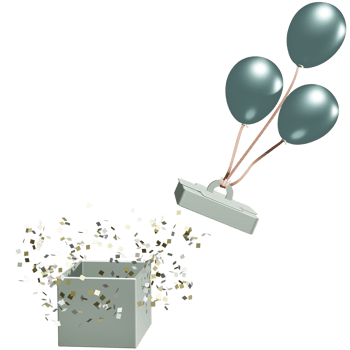 balloon with box open gift box helium balloons celebrate the big day png