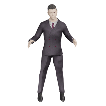 businessman in suit young people at work 3d illustration png