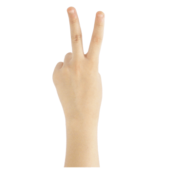 Numbering fingers from one to ten png