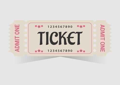 Ticket theatre, cinema, circus vector