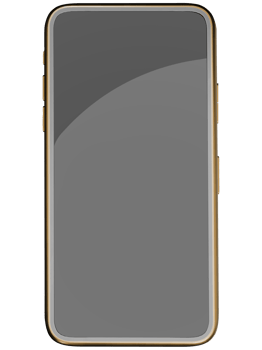 smart phone gold frame blank phone screen png
