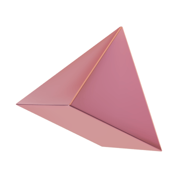3d shape triangle pyramid in pastel color png