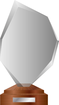 Glass trophy vector illustration isolated png