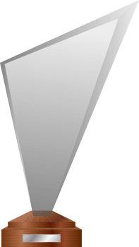 Glass trophy vector illustration isolated png