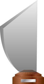 Glass trophy vector illustration isolated png
