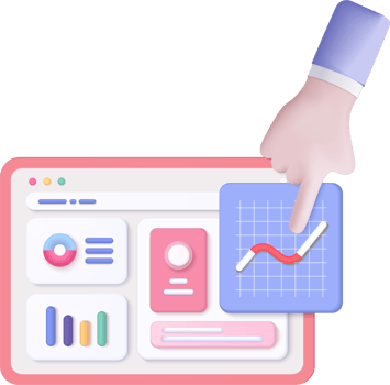 Leadership for successful new idea. Excellent business graph on mobile. under creative solution concept in 3D render on white background. 3d goal for business, bank, finance, investment, money png