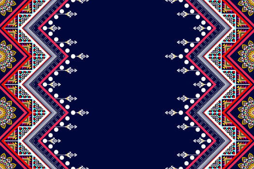Ikat ethnic seamless pattern design. Aztec fabric carpet mandala ornaments textile decorations wallpaper. Motif tribal boho native turkey traditional embroidery vector