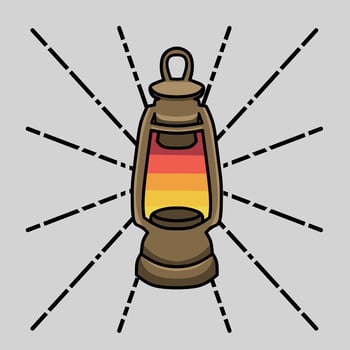 illustration vector of vintage lamp perfect for background,etc.