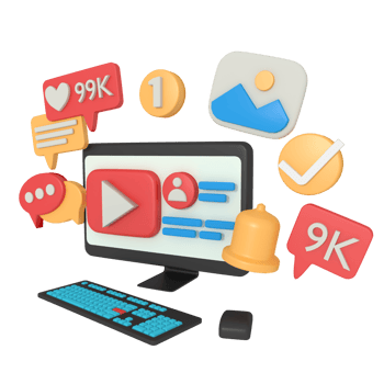 3d modeling social media video in computer png