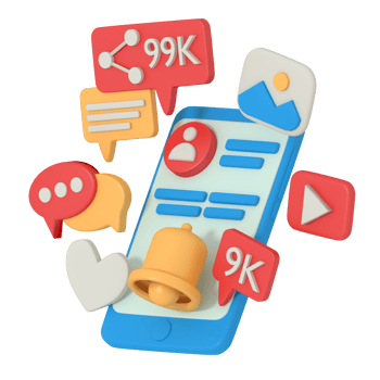 3d modeling social media in computer png