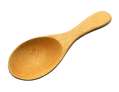 Wooden spoon on transparent background png file