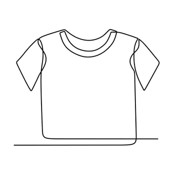 continuous line drawing on clothes vector