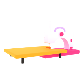 3d illustration sewing machine png