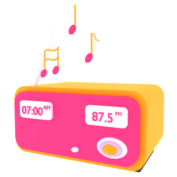 3d illustration radio retro digital png