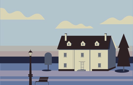 Minimalist house illustration vector