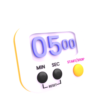 3d digital stopwatch icon isolated illustration png