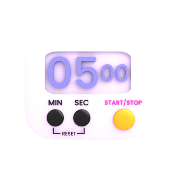 3d digital stopwatch icon isolated illustration png