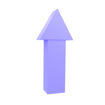 3d growing arrow up down pack isolated illustration png