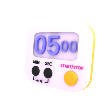 3d digital stopwatch icon isolated illustration png