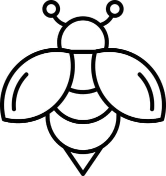 Bee Outline Icon vector