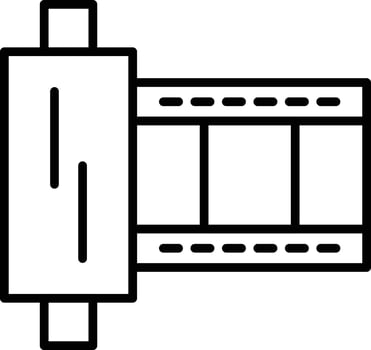 Film Strip Outline Icon vector