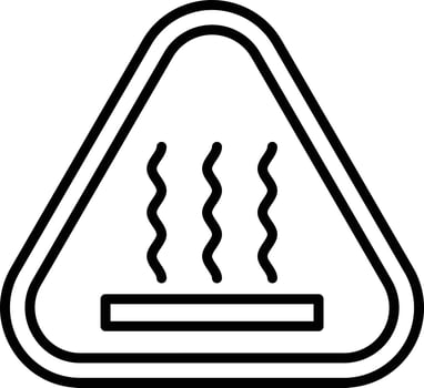 Hot Surface Outline Icon vector