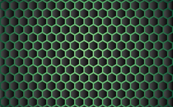 Hexagonal geometric abstract metal background with light. ilustrasi vektor vector