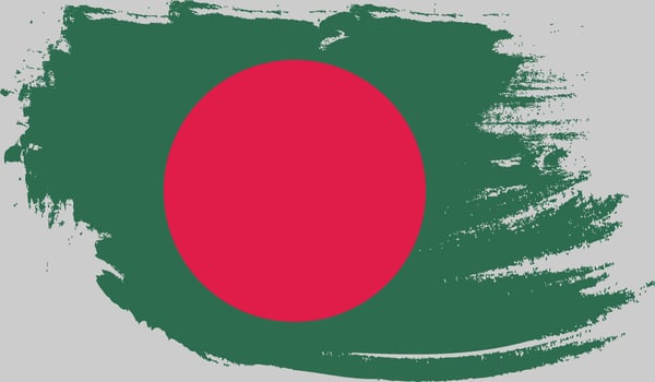 Bangladesh flag with grunge texture vector
