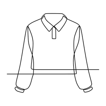 continuous line drawing on clothes vector