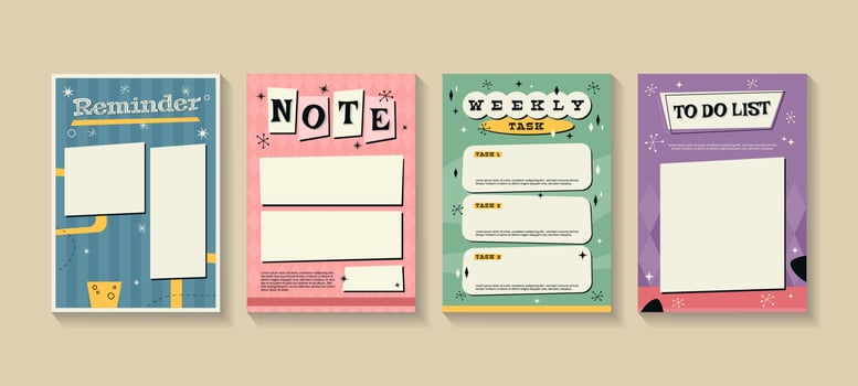 Vintage Journal Template vector