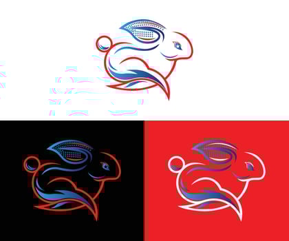 Rabbit Logo design vector
